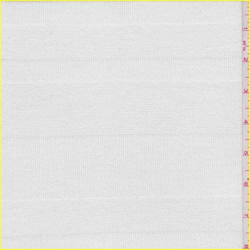 1 1/4 YD PC-White Shadow Stripe Sweater Knit Fabric