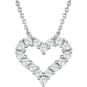 14 KARAT GOLD 1/4 CTW DIAMOND HEART NECKLACE