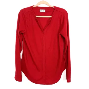 24/7 Maurices Red Waffle Knit Top- Size M