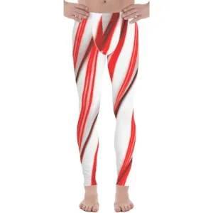 3D Candy Cane Men's Leggings