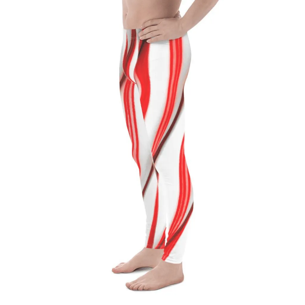 3D Candy Cane Men's Leggings