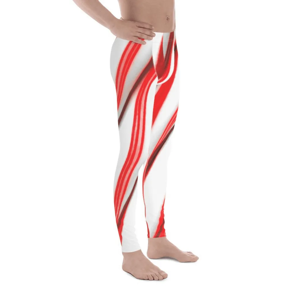 3D Candy Cane Men's Leggings