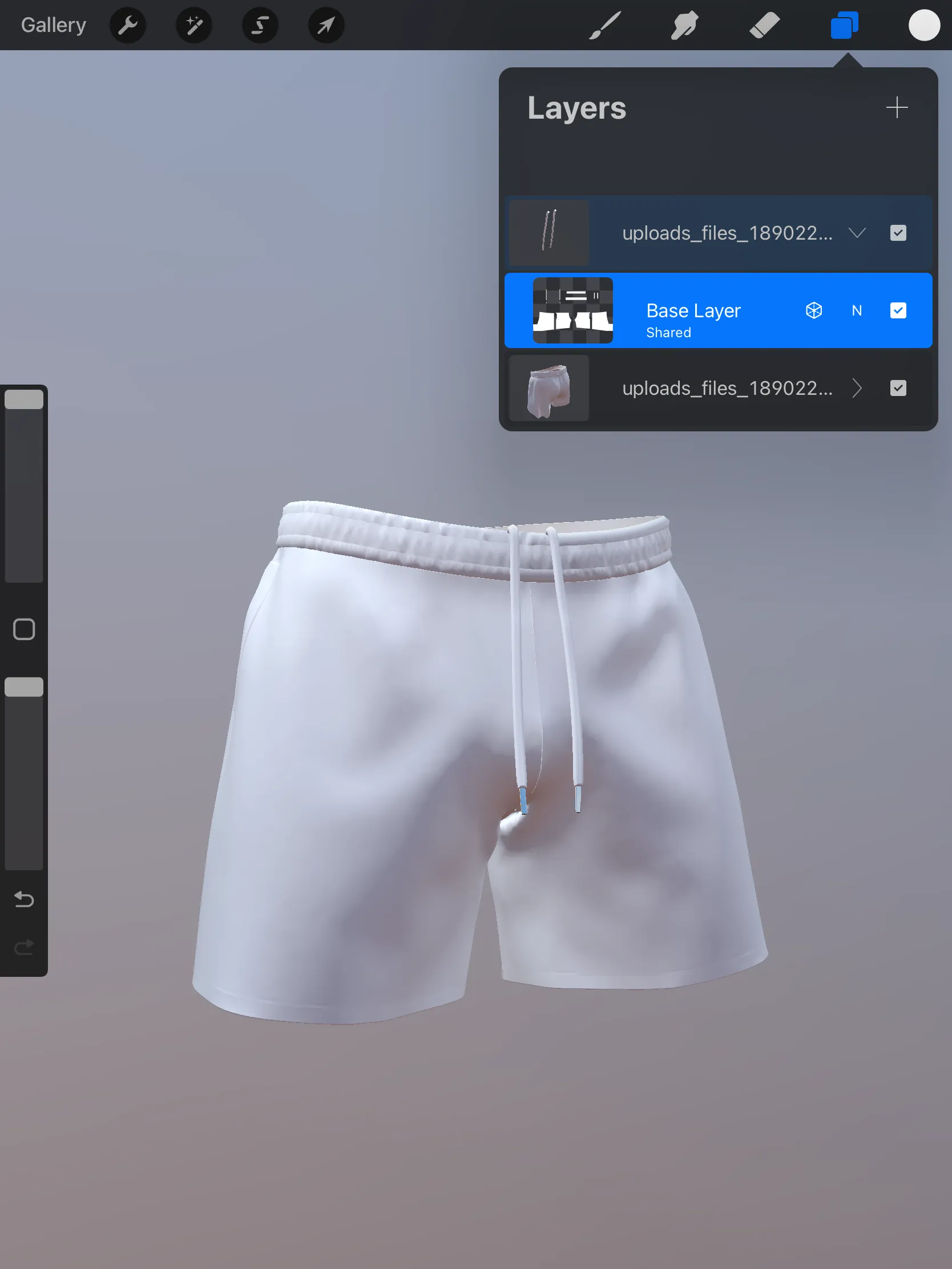 3D Gym Shorts (Above Knee) with textures