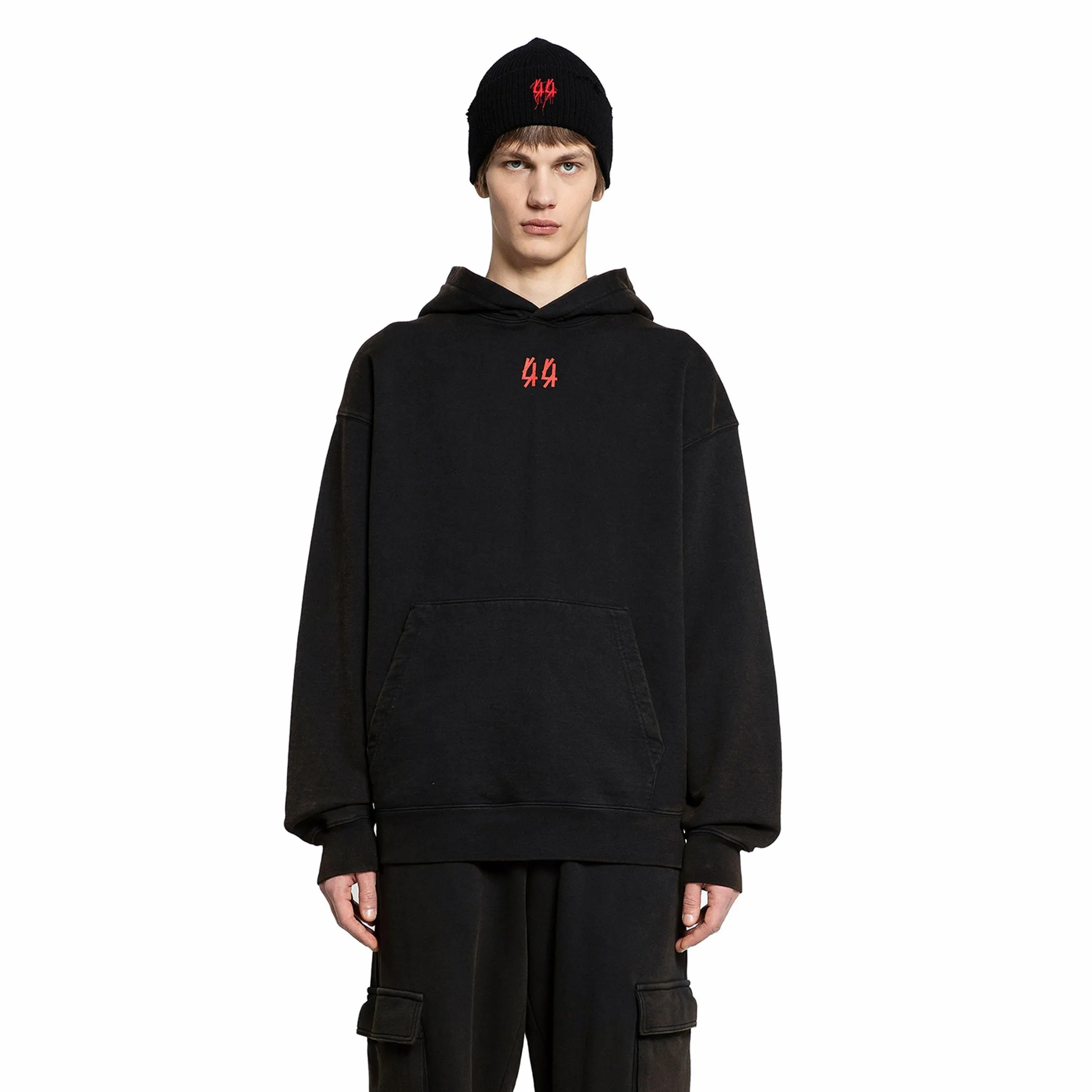 44 LABEL GROUP MAN BLACK SWEATSHIRTS