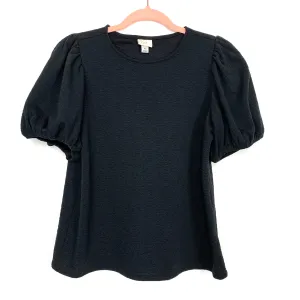 A New Day Black Bubble Sleeve Top- Size XS