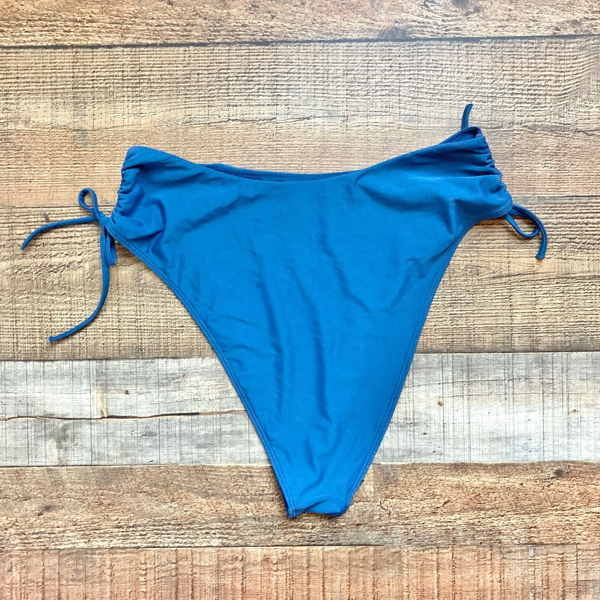 Abercrombie & Fitch Blue Side Ruched Bikini Bottoms- Size XL (we have matching top)