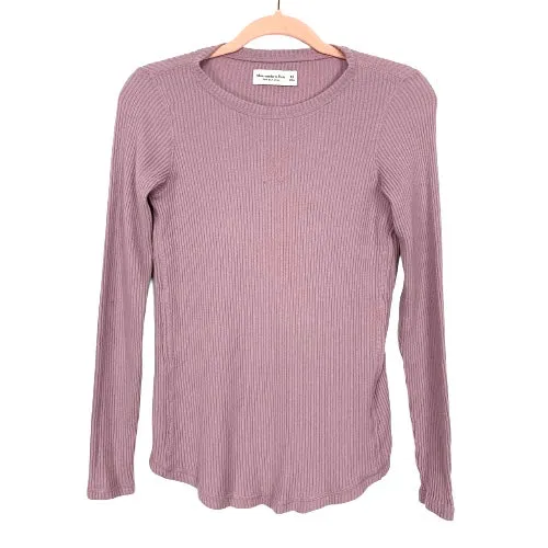 Abercrombie & Fitch Soft A&F Cozy Ribbed Long Sleeve Top- Size XS