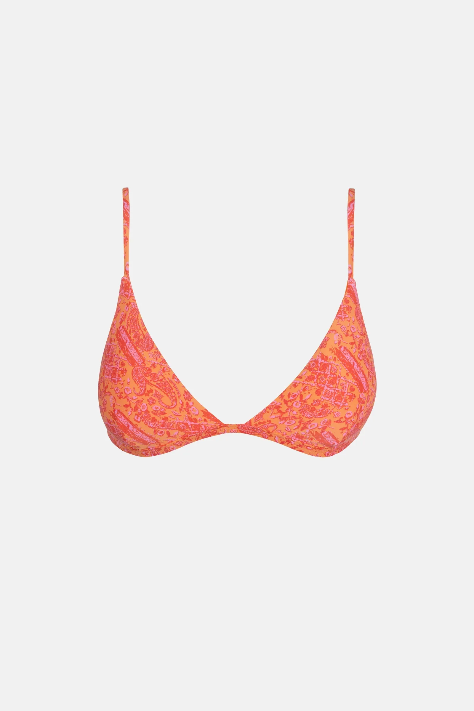 Adia Paisley Bralette Top Orange