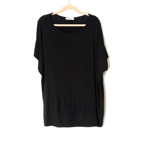 A.gain Black Short Sleeve Top- Size 1XL