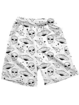 Alien Drip (White) Shorts