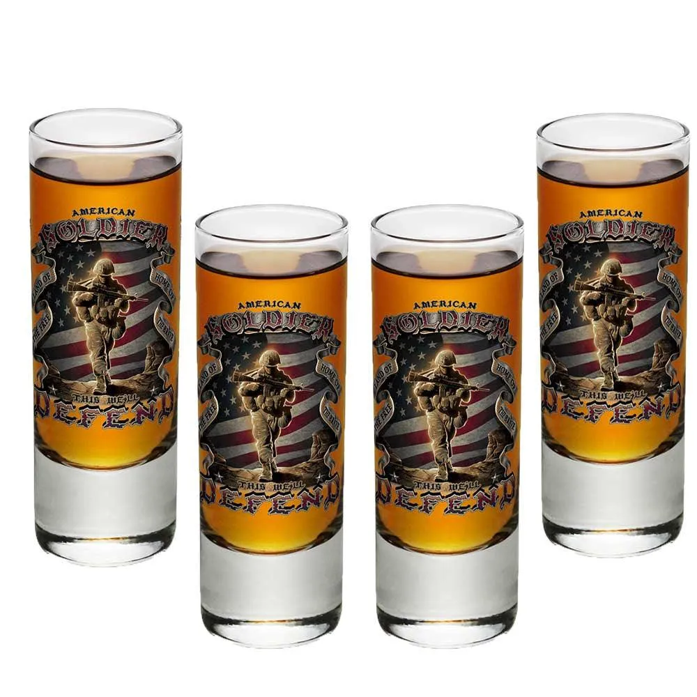 American Soldier Shot Glasses