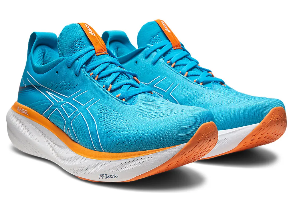 Asics Gel-Nimbus 25 (Mens) - Island Blue/Sun Peach