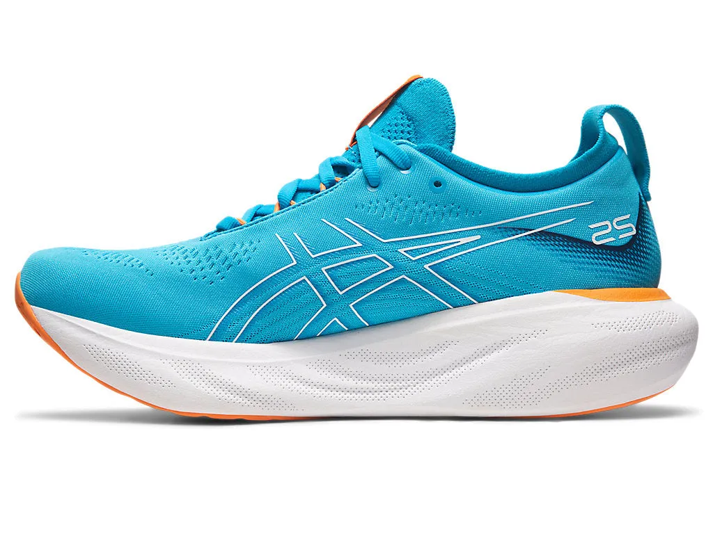 Asics Gel-Nimbus 25 (Mens) - Island Blue/Sun Peach