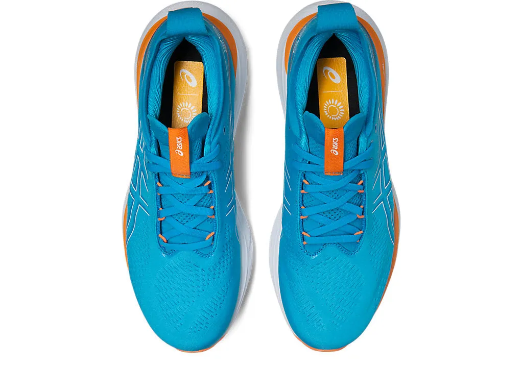 Asics Gel-Nimbus 25 (Mens) - Island Blue/Sun Peach