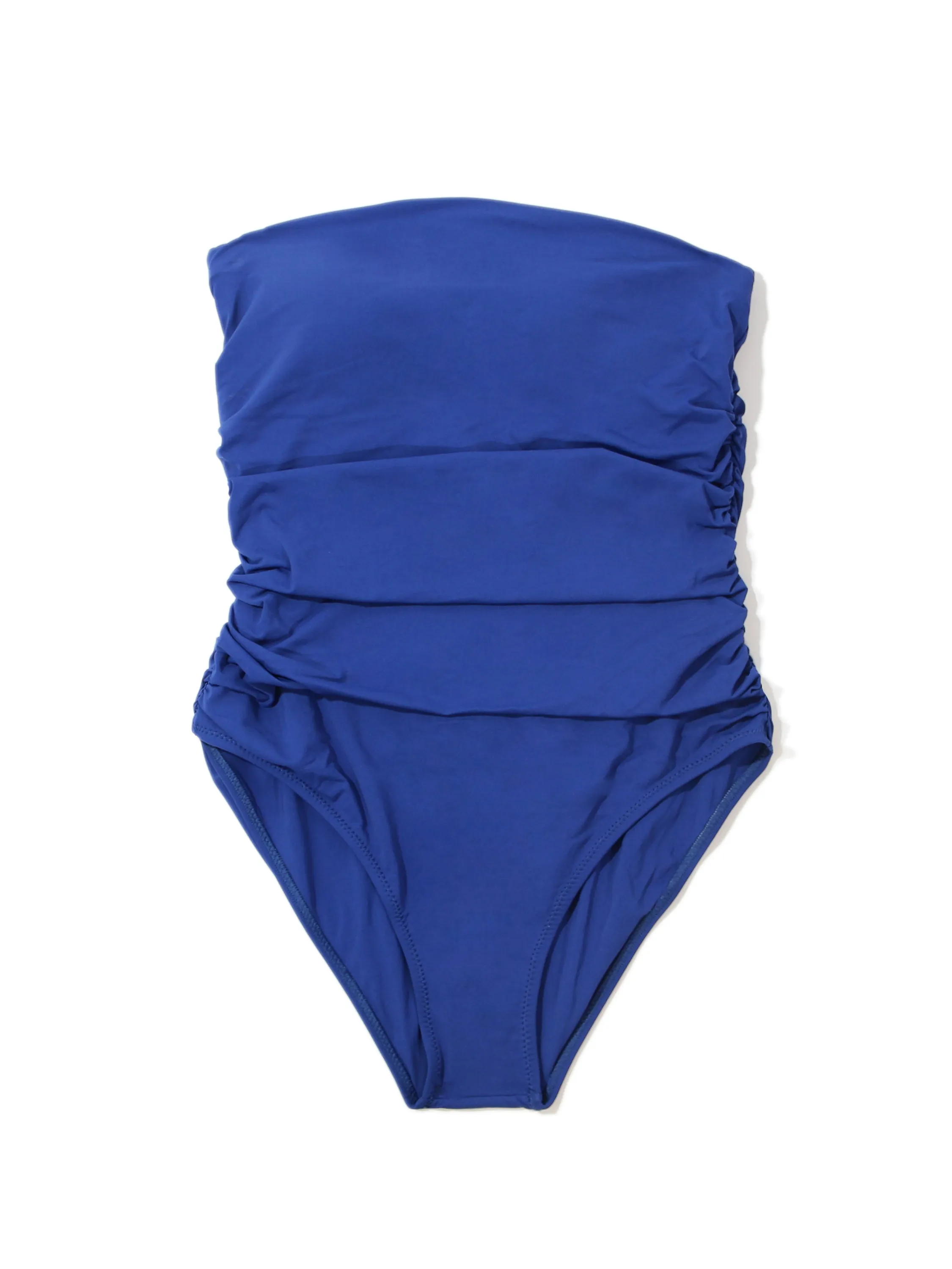 Bandeau One Piece Swimsuit Poolside Blue