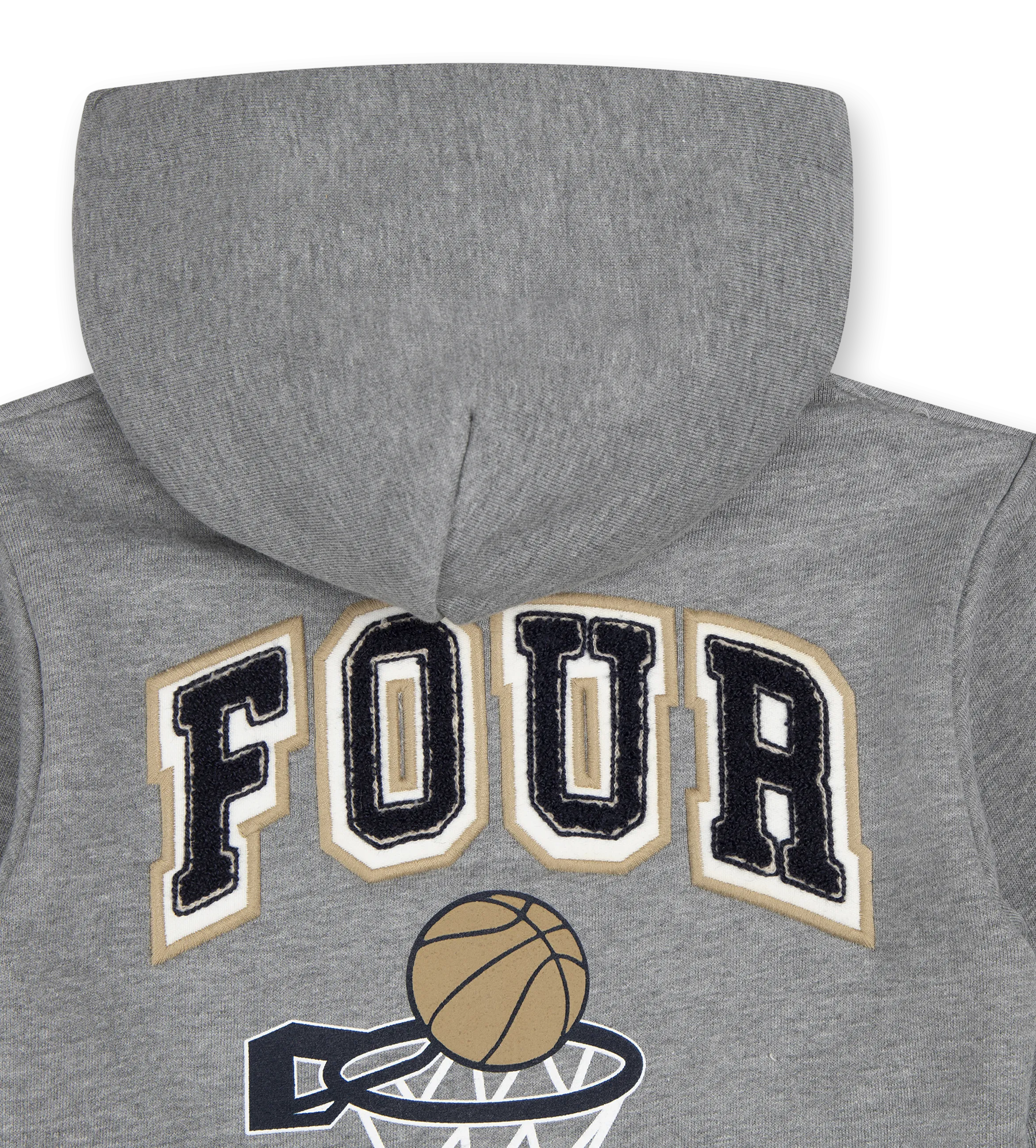 Basketball Hoodie Grey Melange