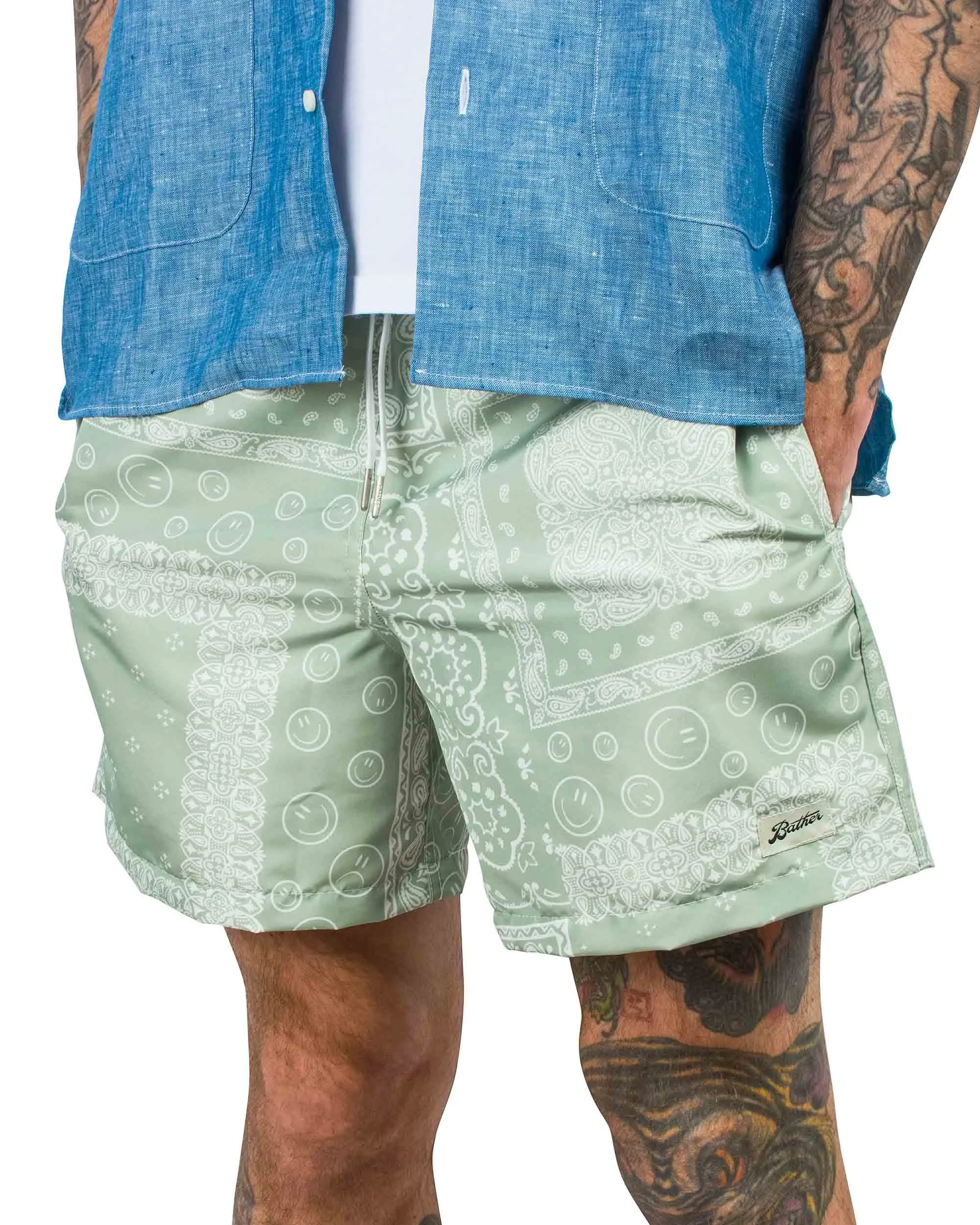 Bather Sage Bandana Swim Trunk