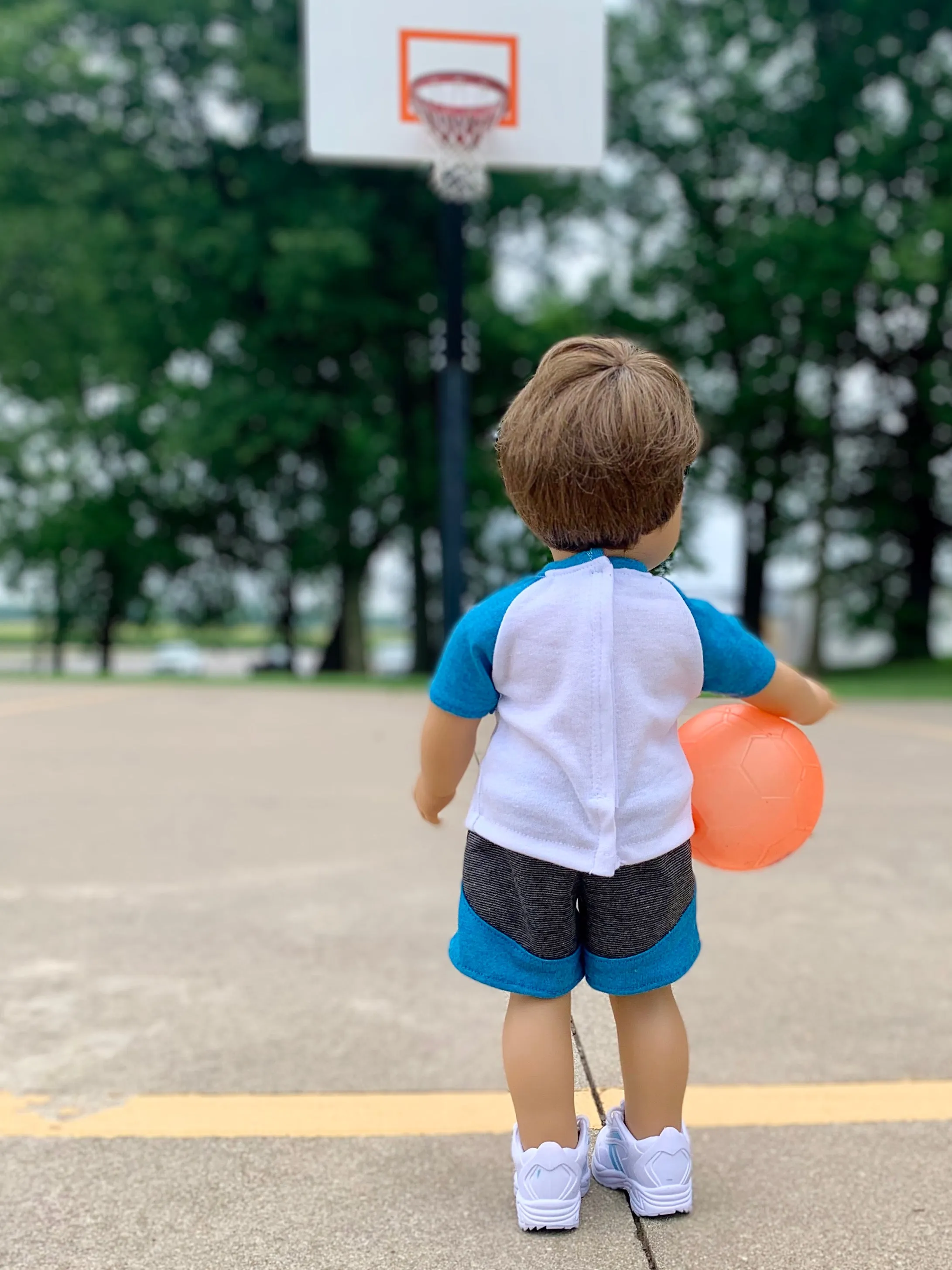 Be Active Shorts & Raglan Tee Doll Pattern Set