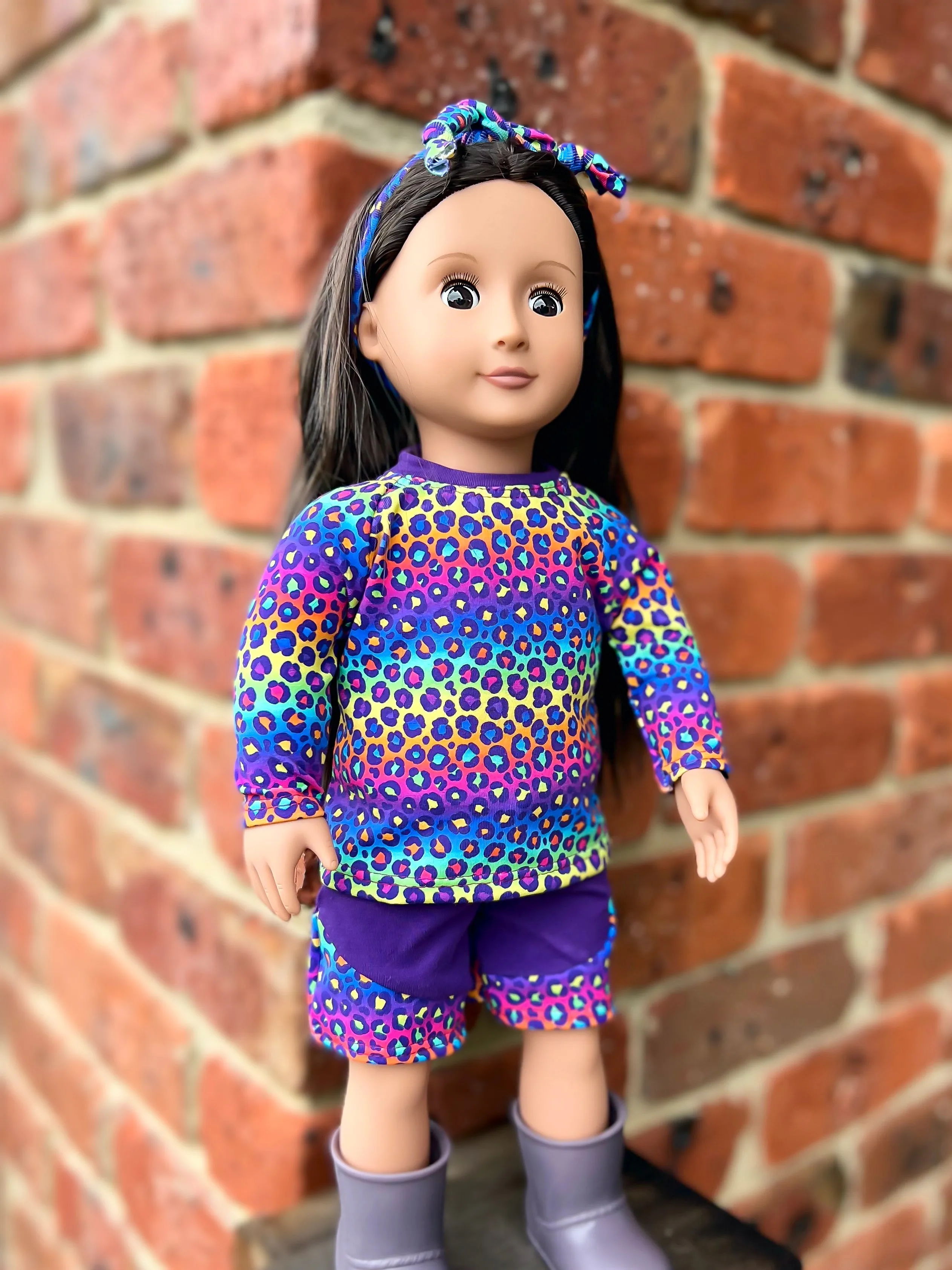 Be Active Shorts & Raglan Tee Doll Pattern Set