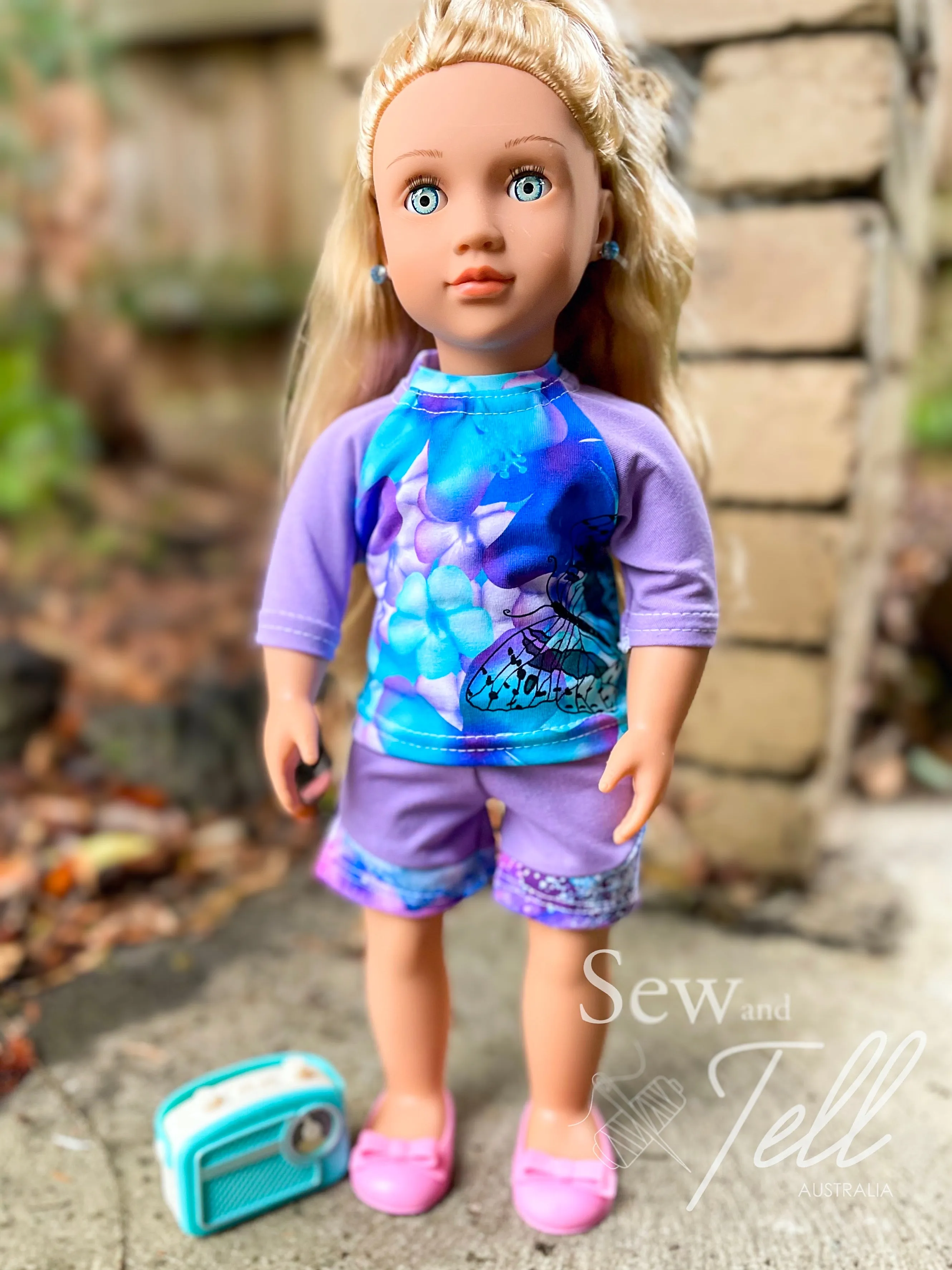 Be Active Shorts & Raglan Tee Doll Pattern Set