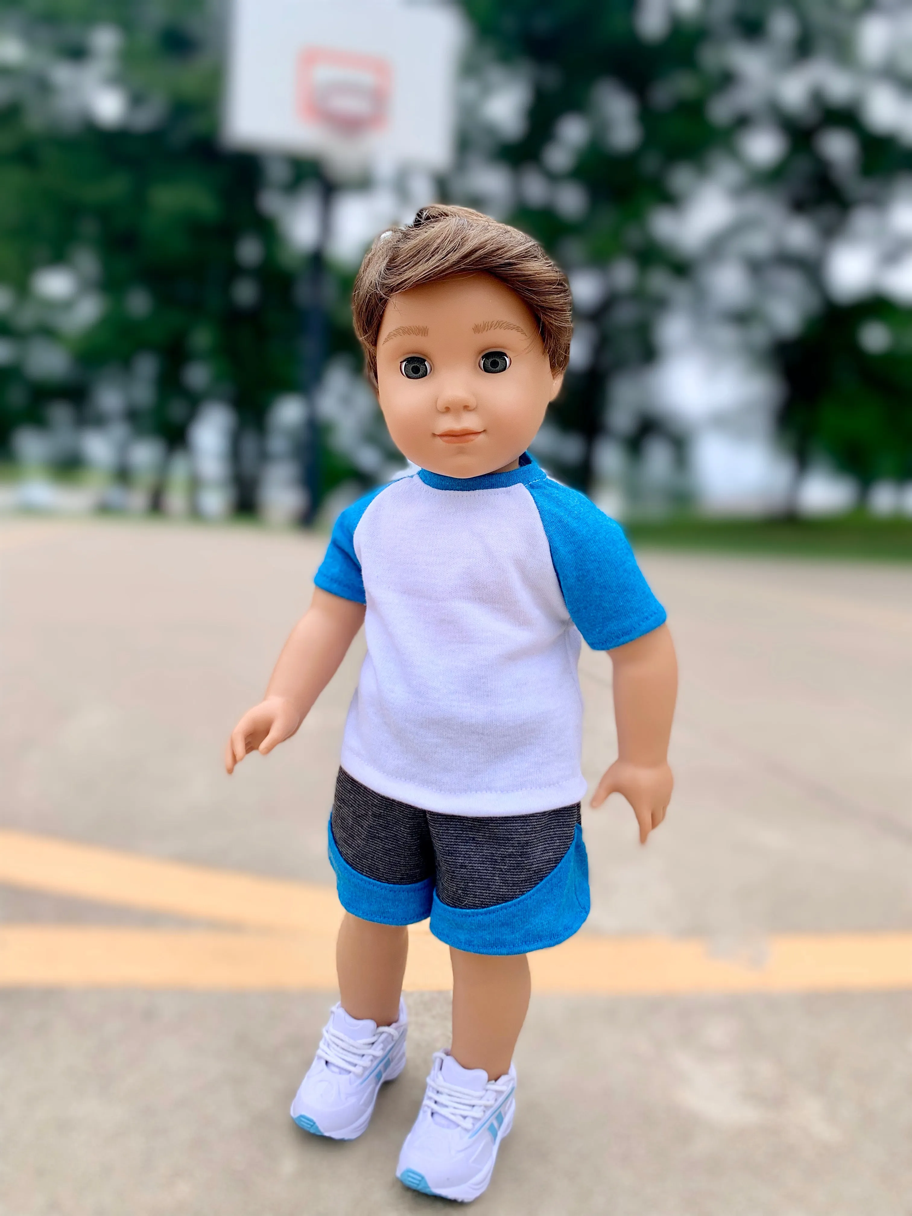 Be Active Shorts & Raglan Tee Doll Pattern Set