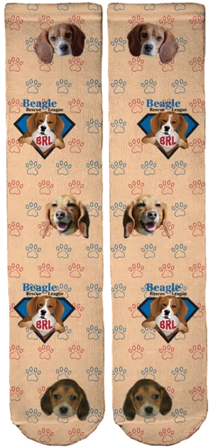 Beagle Rescue League Crew Socks