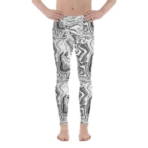 Black & White Marble Men's Leggings