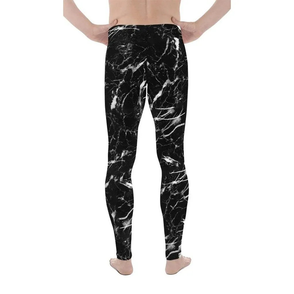 Black Marble Men's Leggings