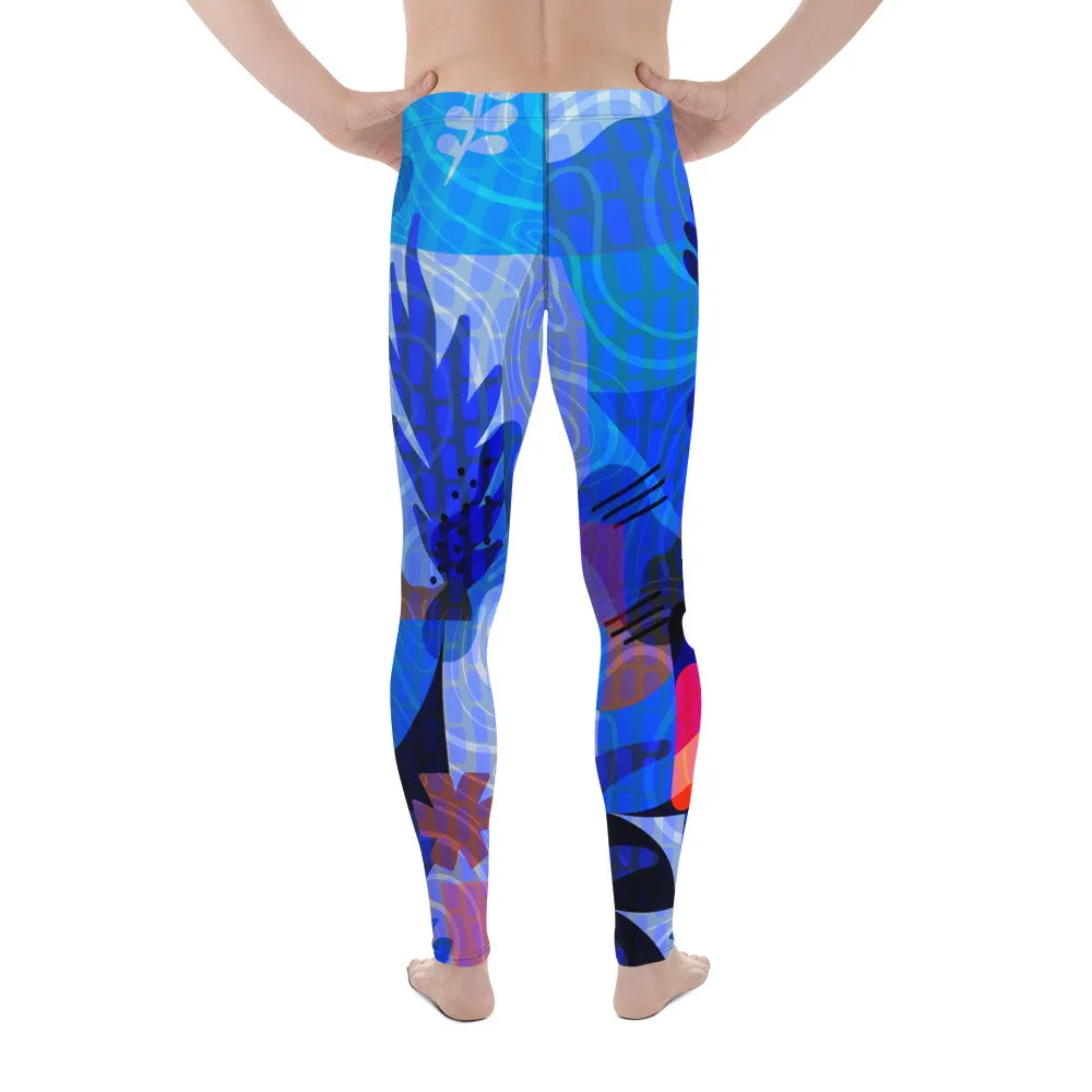 Blue Abstract Men's Leggings