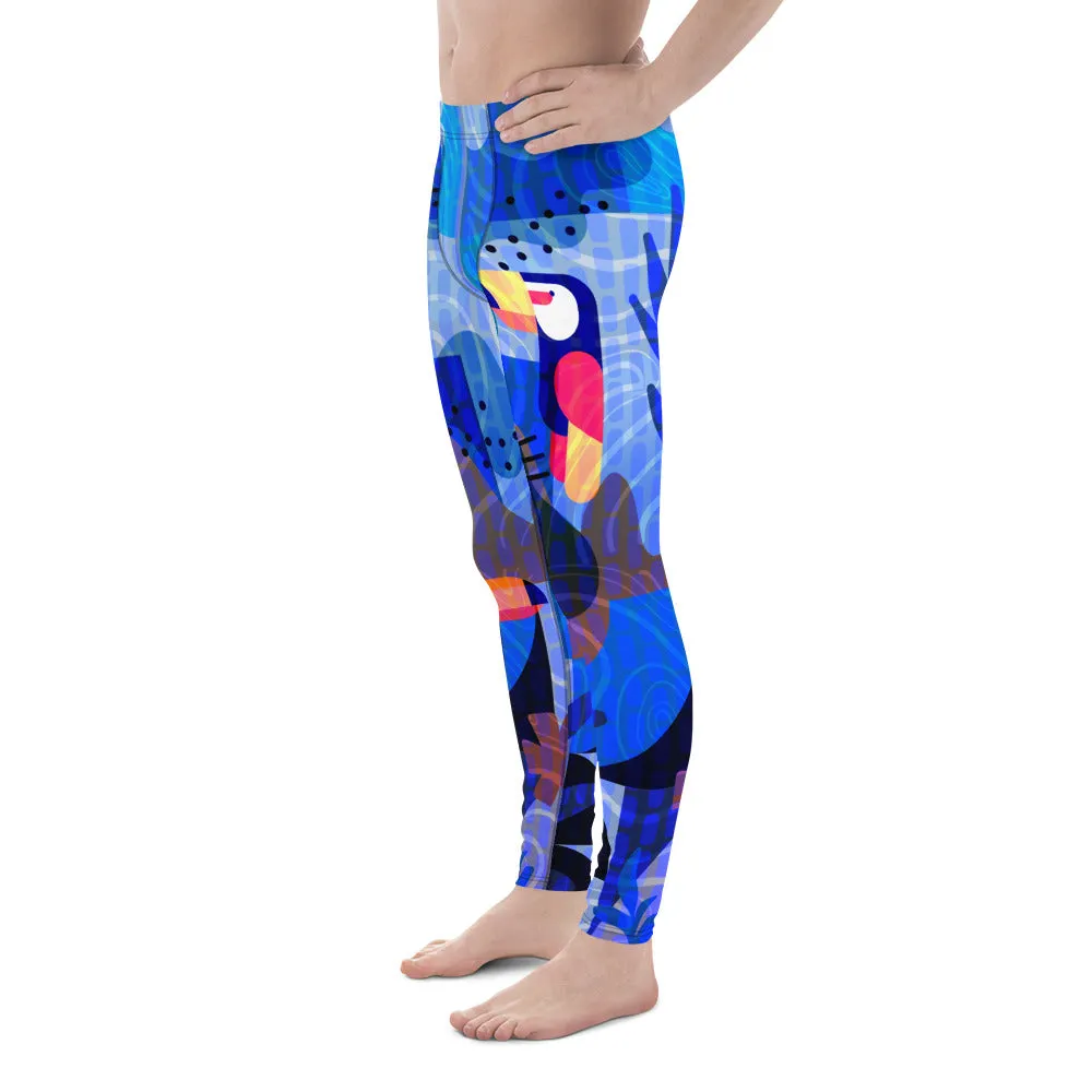 Blue Abstract Men's Leggings