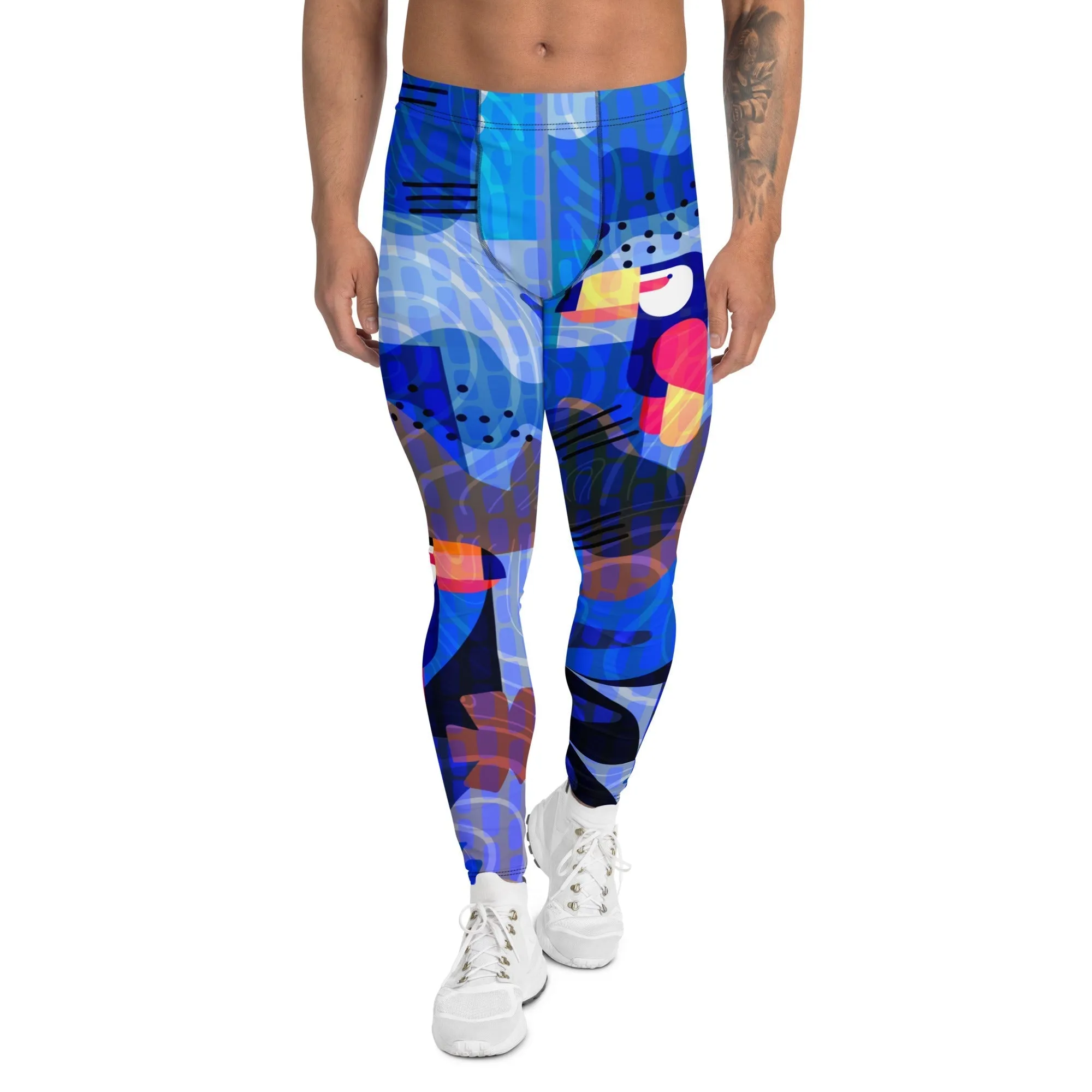 Blue Abstract Men's Leggings