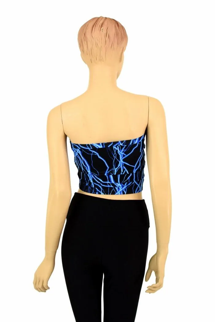 Blue Lightning Tube Top