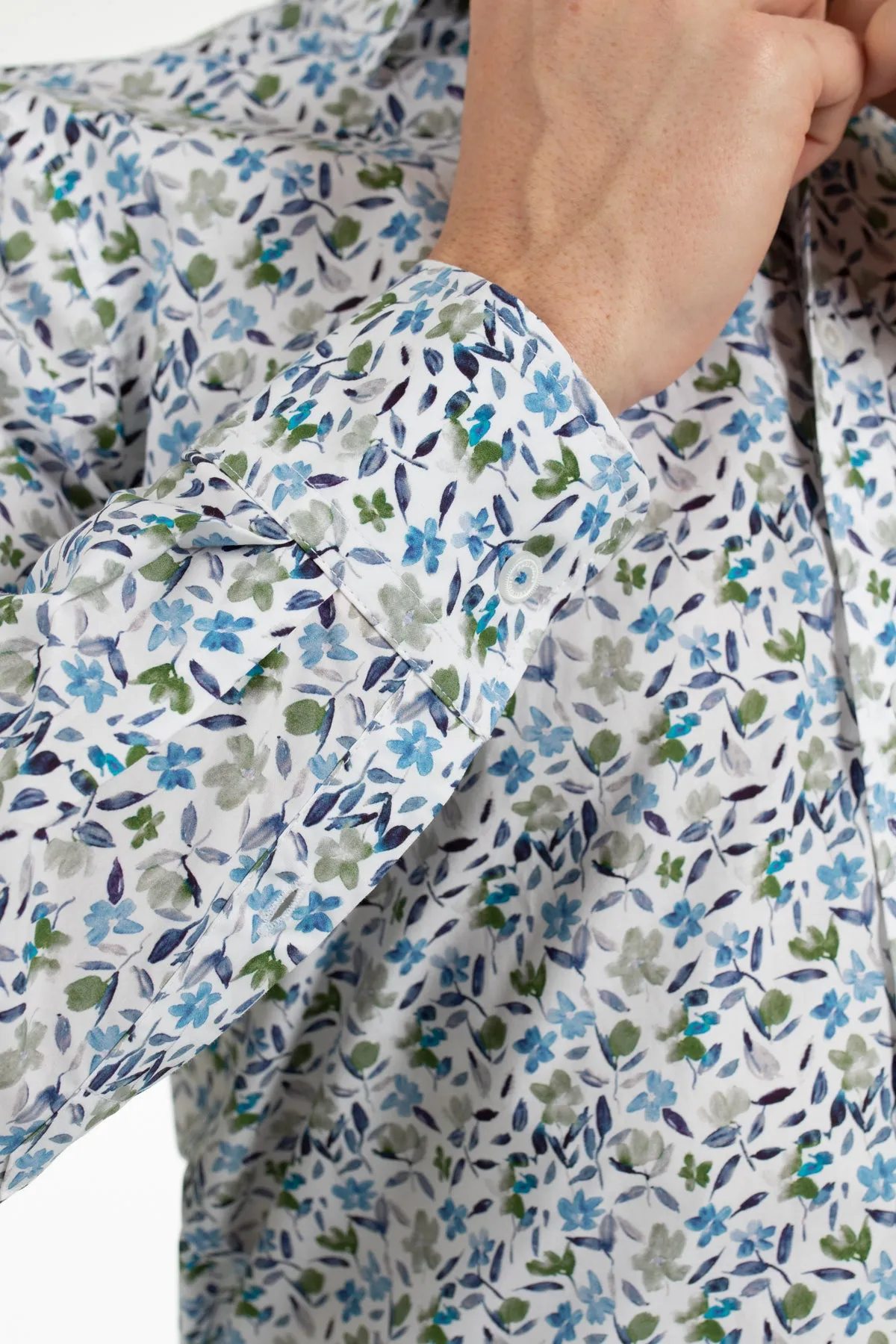 Blue Meadow Cotton Poplin Shirt