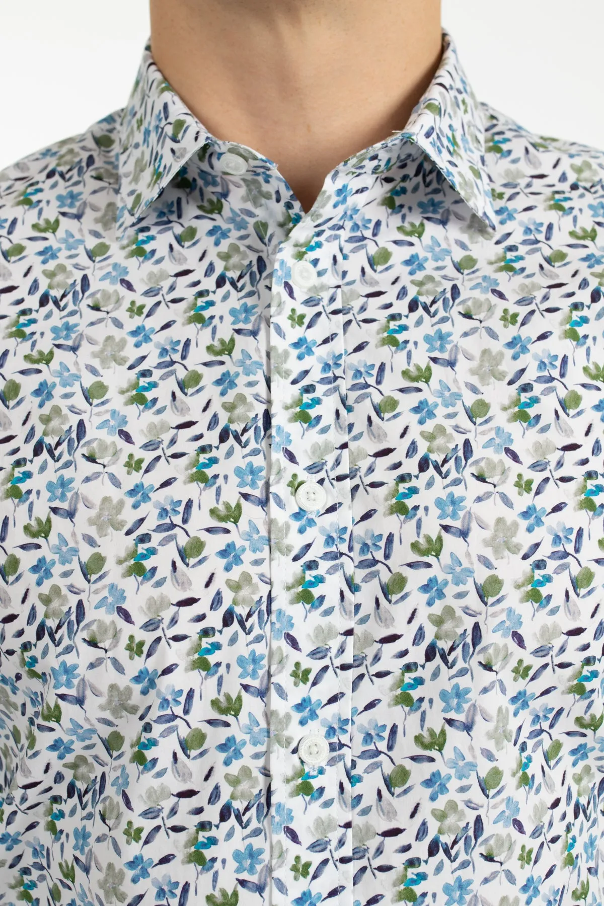 Blue Meadow Cotton Poplin Shirt