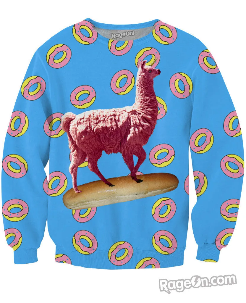 Breadstick Llamacorn Crewneck Sweatshirt