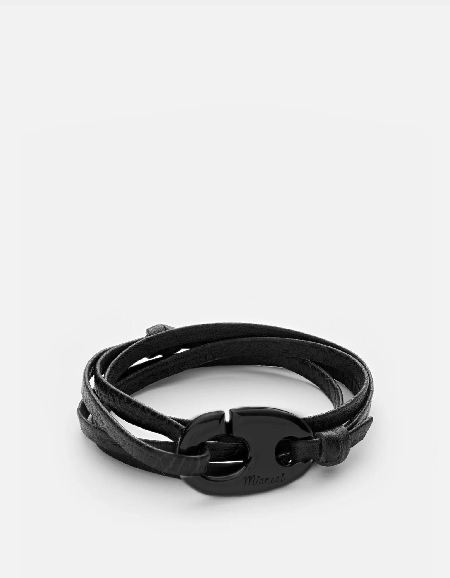 Brummel Hook Bracelet, Noir