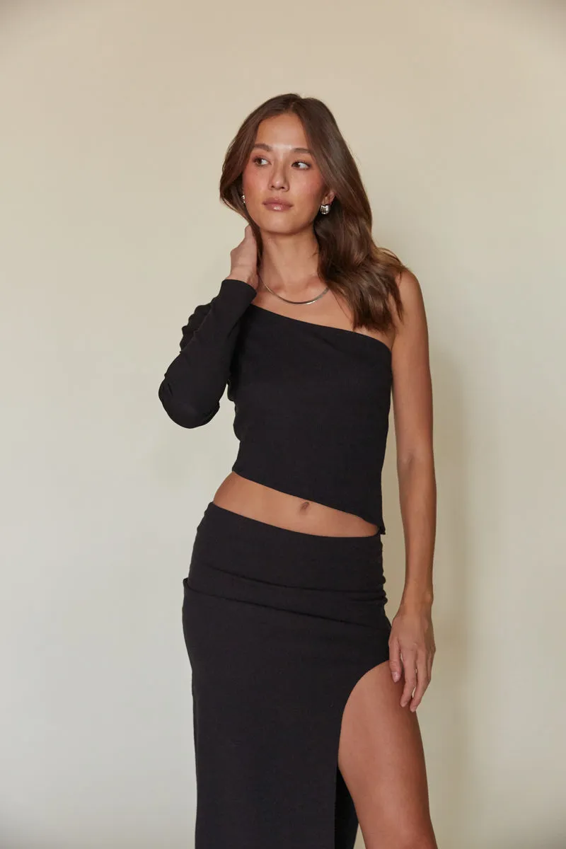 Brynlie Asymmetrical One Shoulder Top