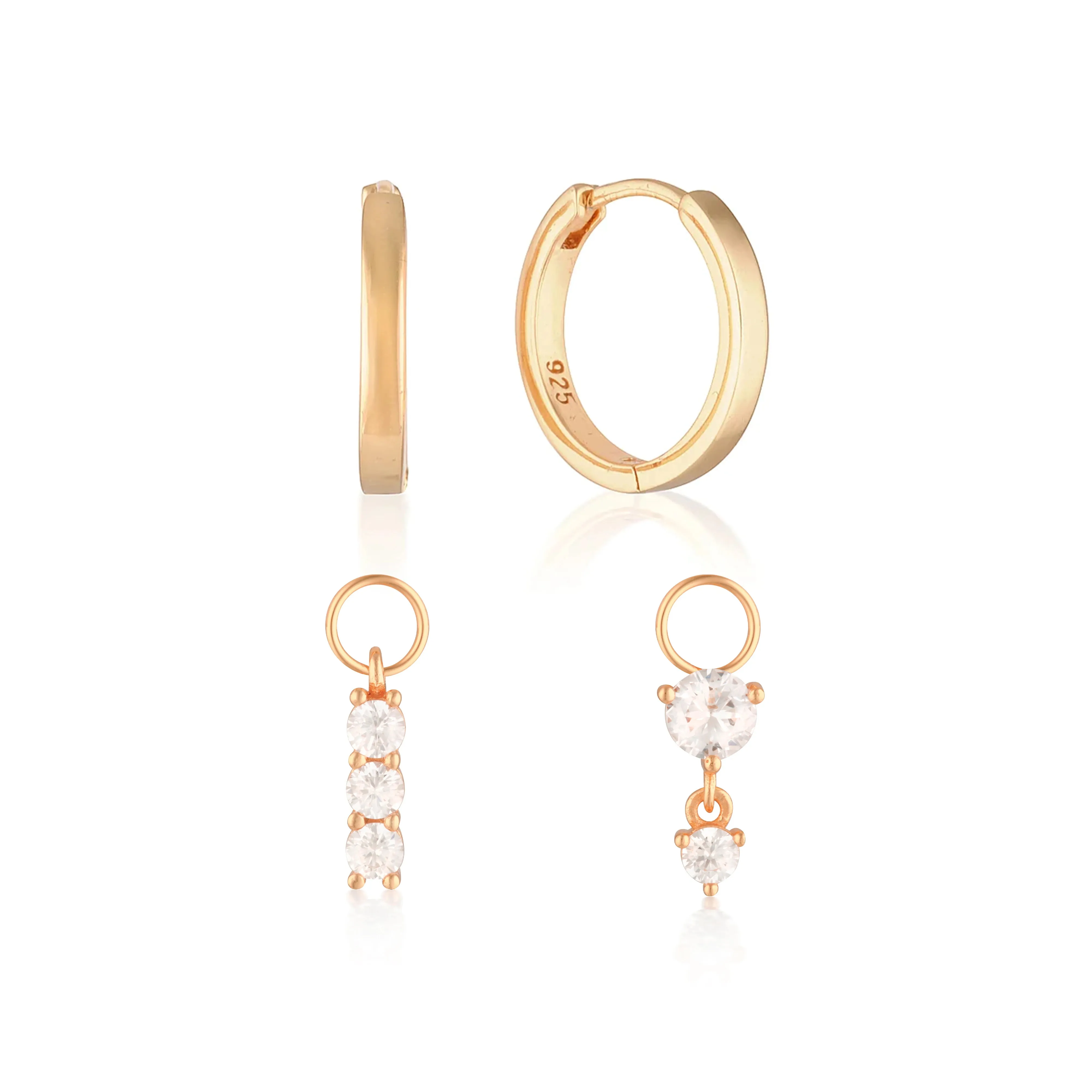 Build Your Earring Set Reese Rose Gold