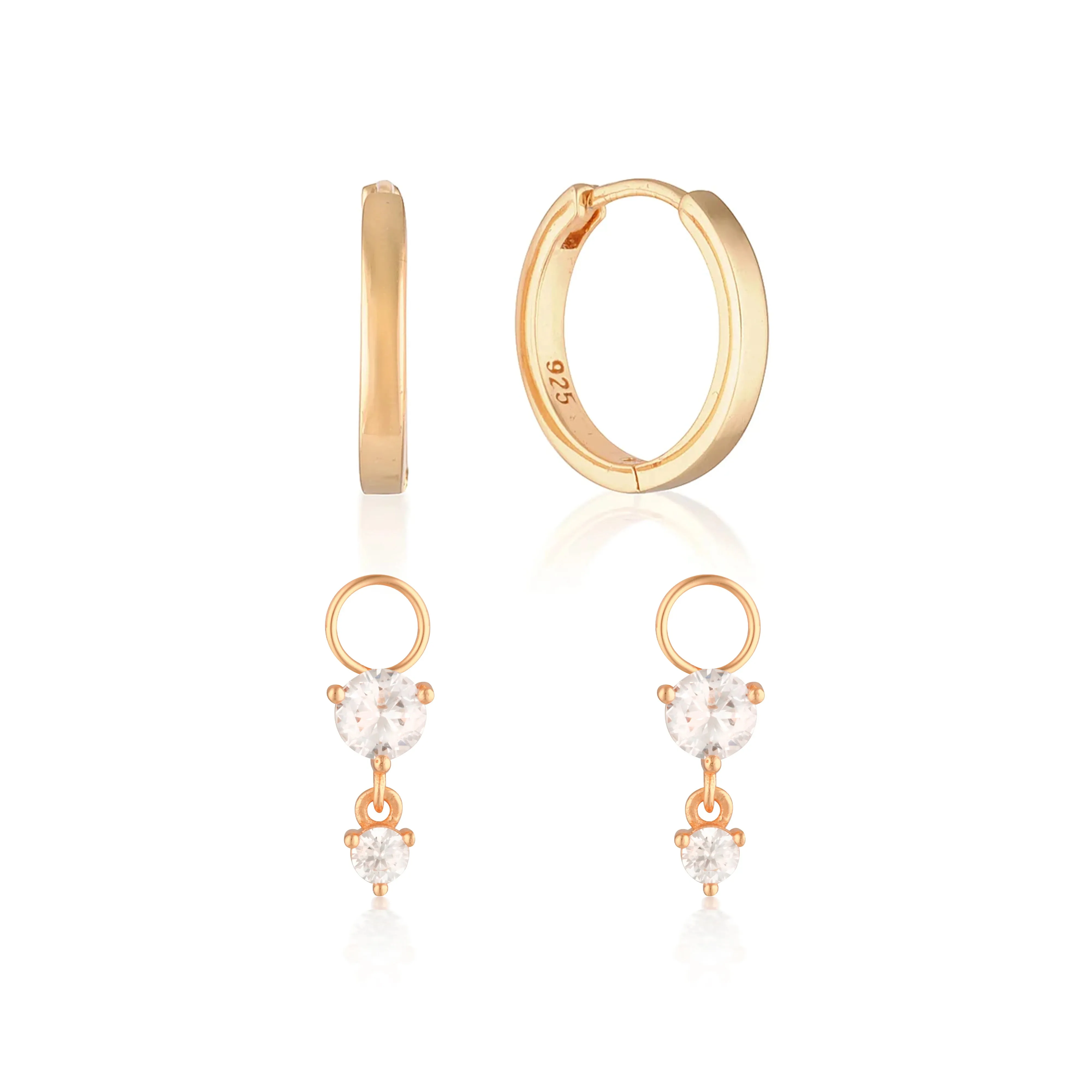 Build Your Earring Set Reese Rose Gold