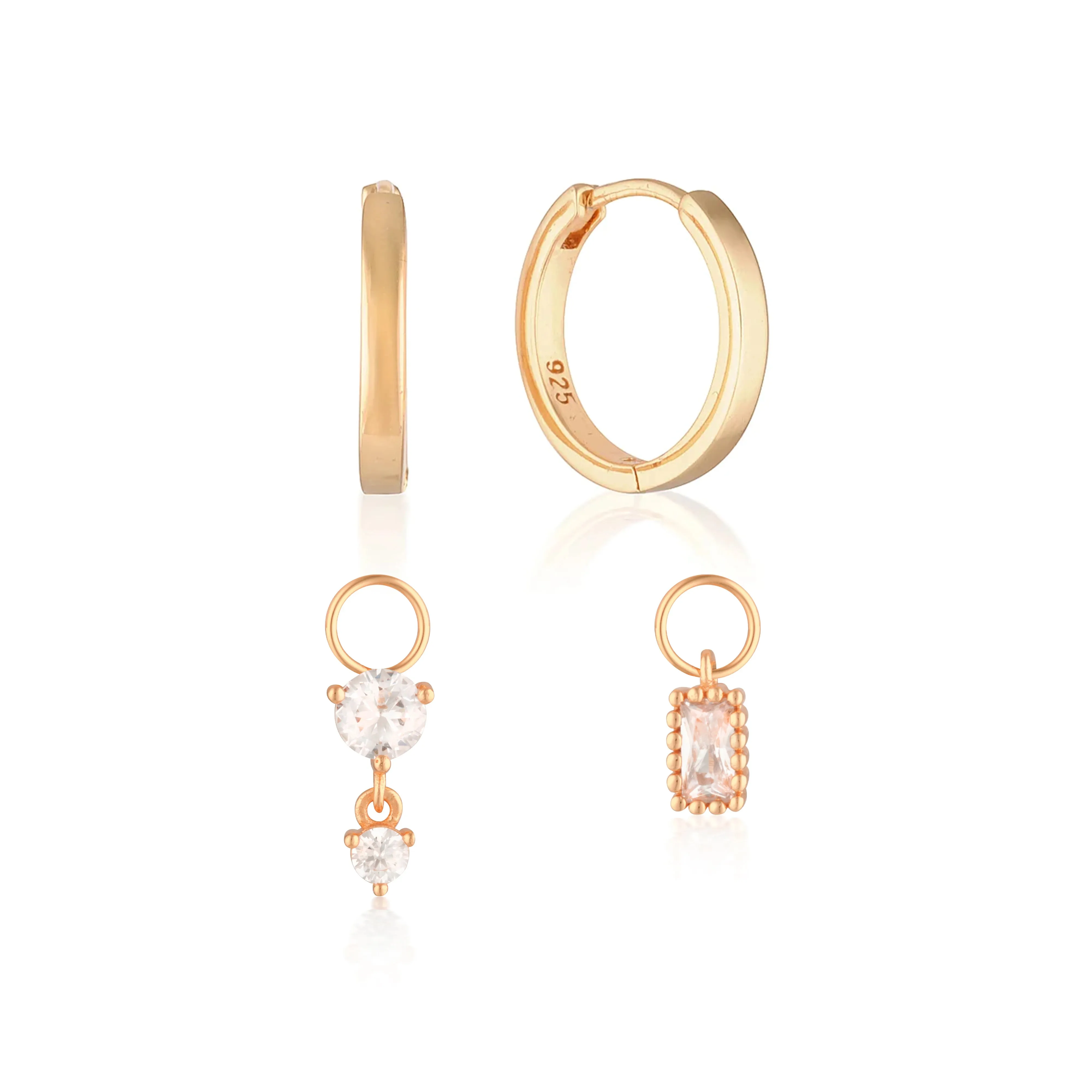 Build Your Earring Set Reese Rose Gold