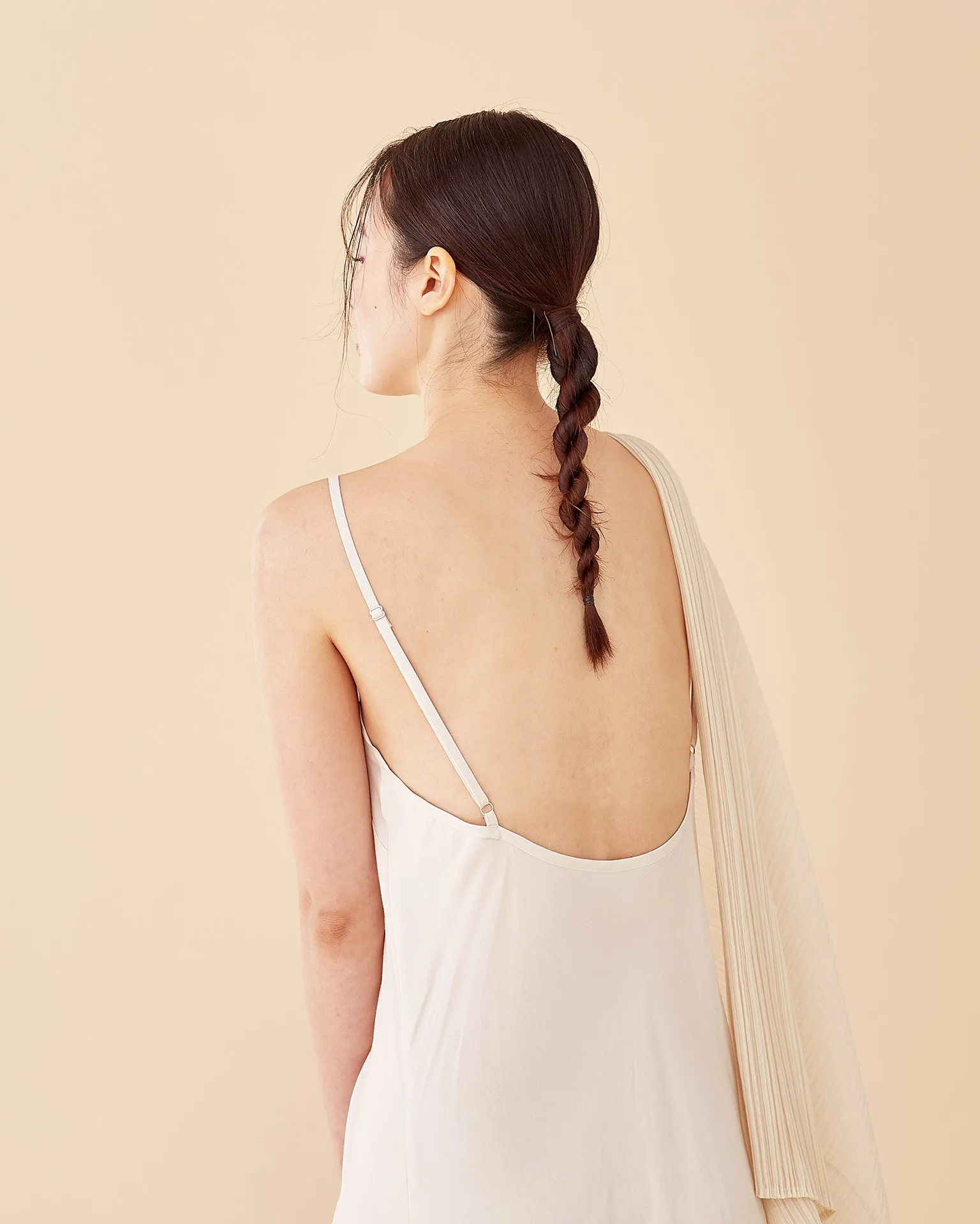 Caroline Long Slip Dress / Nude Pink