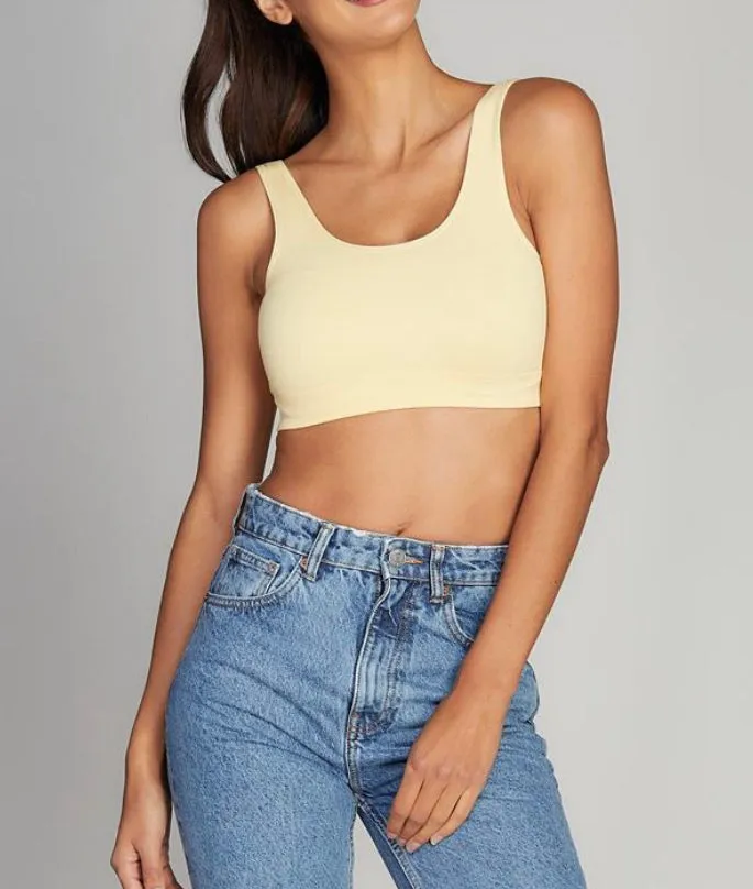 C'EST MOI BAMBOO BACK V RIBBED BRALETTE