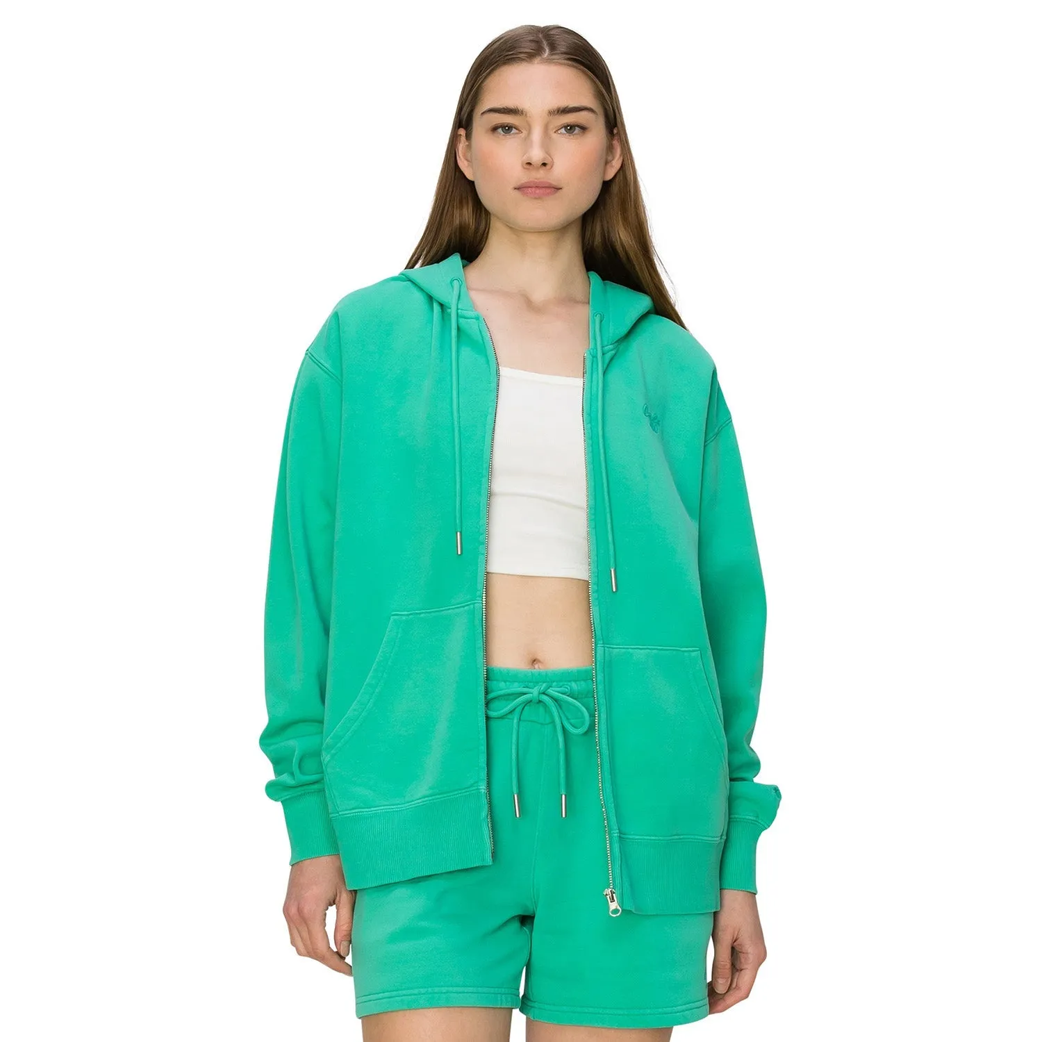 Cloud Fleece Zip Up Hoodie - Nature Green