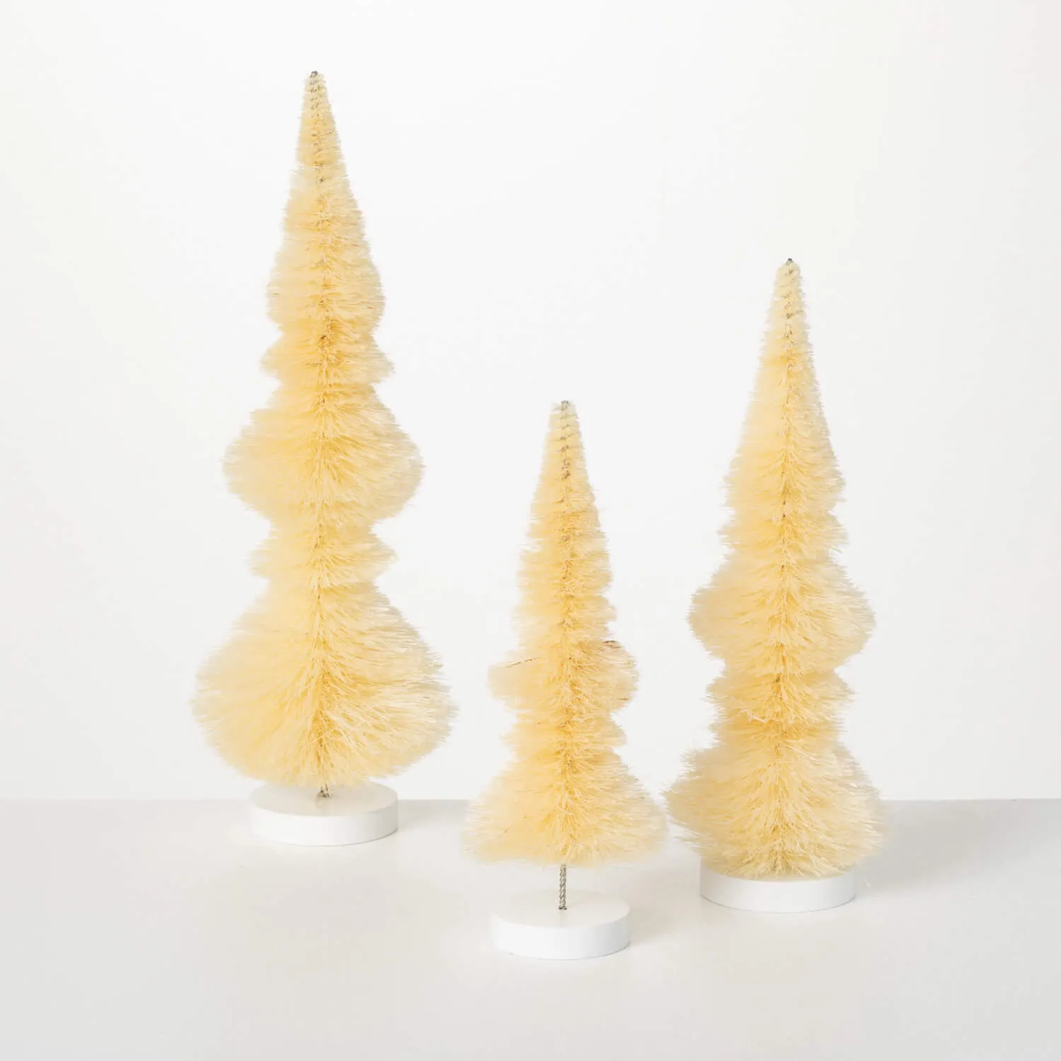 Cream Finial Bottlebrush Trees