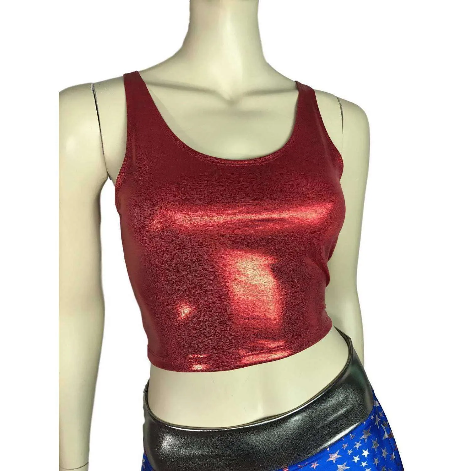 Crop Tank Top - Red Mystique