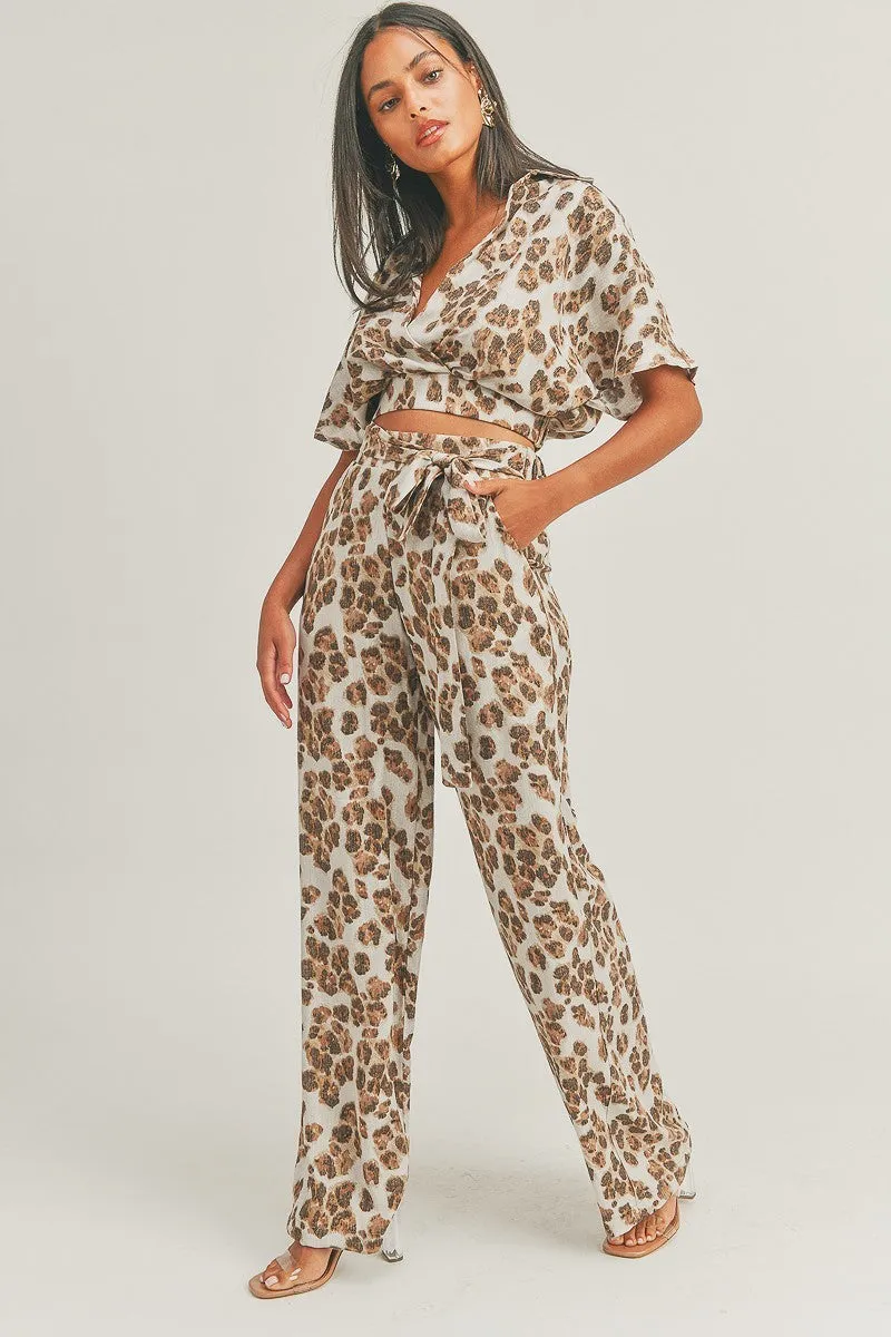 CROP TOP ANIMAL PRINT SET