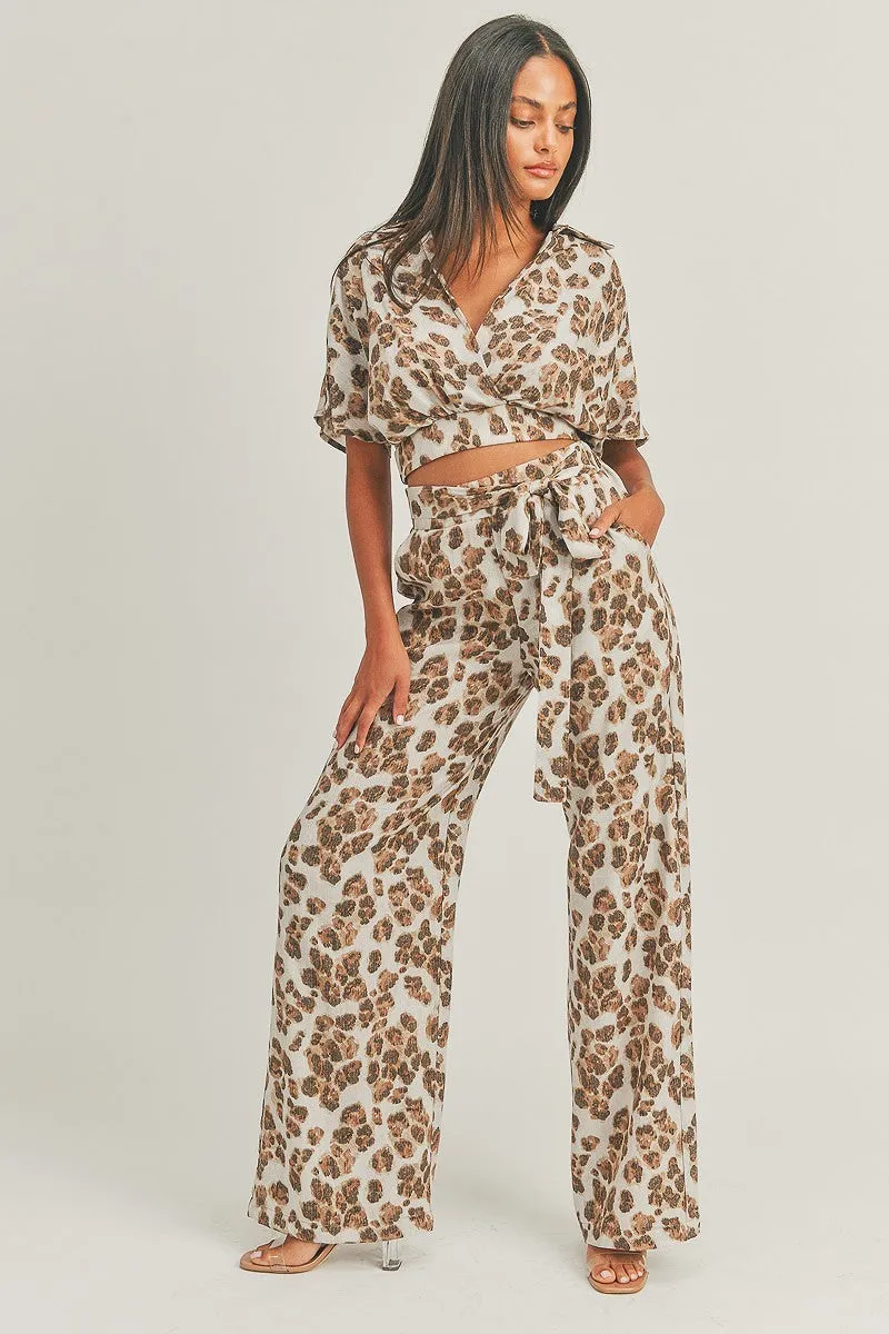 CROP TOP ANIMAL PRINT SET