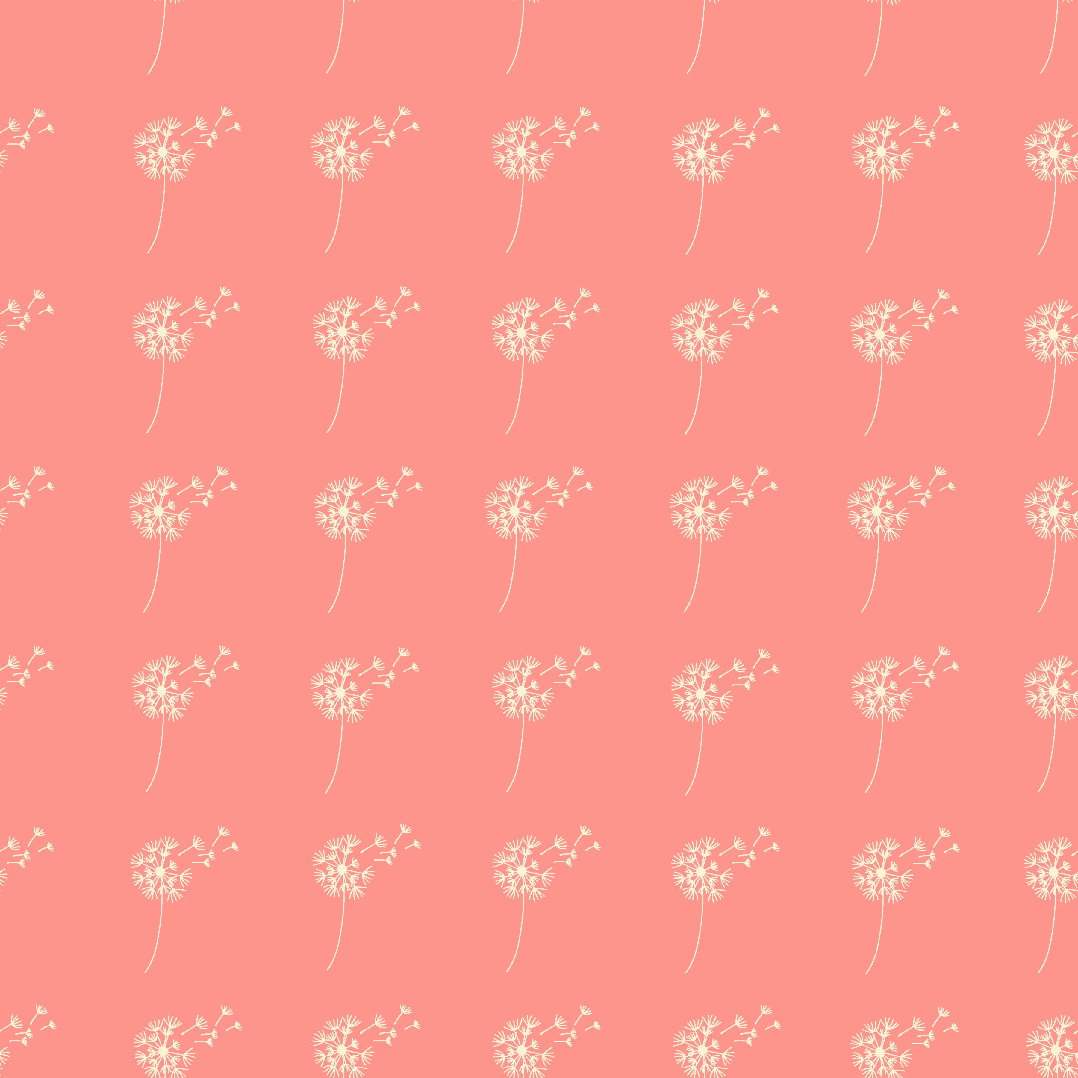 Dandelions on Pink - Dandelion Wishes Collection