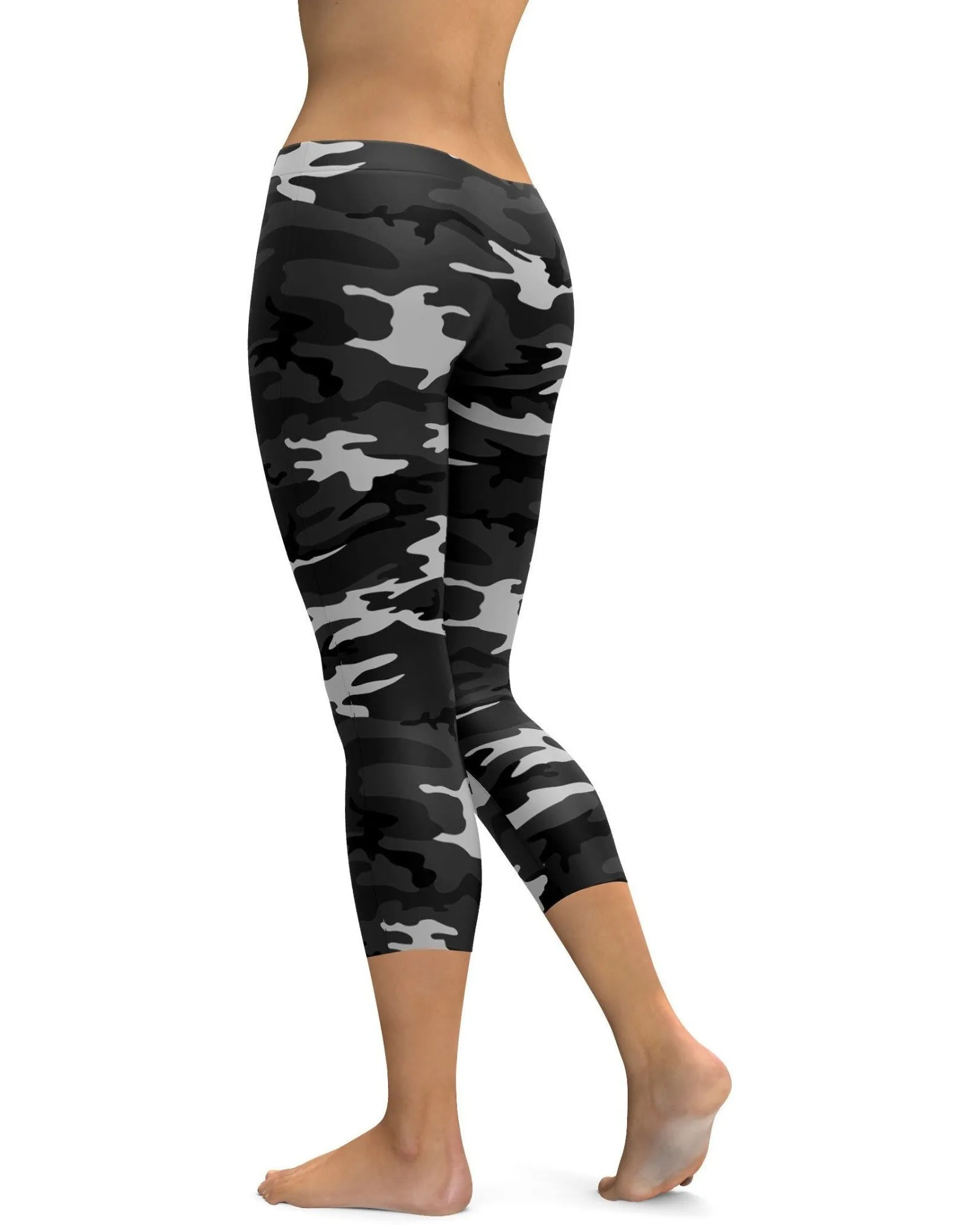 Dark Grey Camo Capris