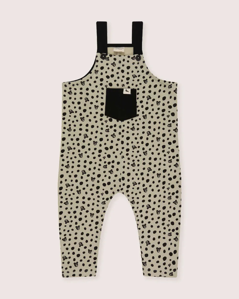 Dotty Bear Print Dungarees